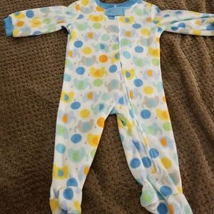 ABSORBA multi-color Elephant footsie pajamas 6-9mo